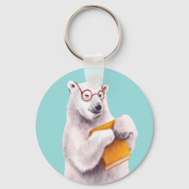 Llavero Arte de lectura de oso polar - Lover libro