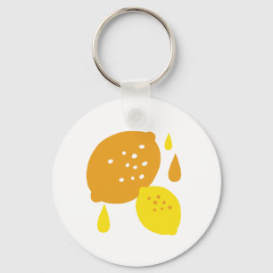 Llavero Arte de limón azul de la marina - Diseño de cítric