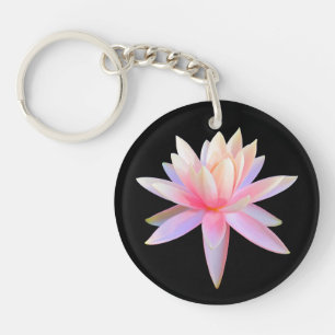 Llavero Arte de Loto Rosa Hermoso Genial Único