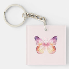 Llavero Arte de mariposa en acuarela