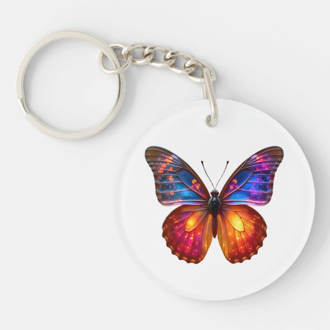 Llavero Arte de Mariposa Hermosa (Frente)