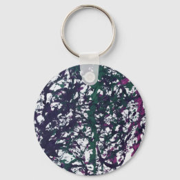 Llavero Arte de mármol morado, verde y rosa
