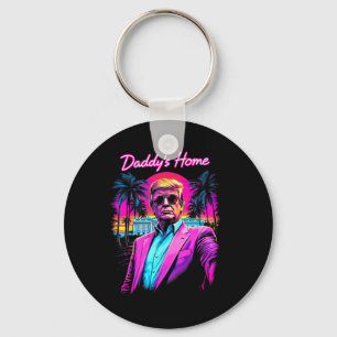 Llavero Arte de meme divertido Donald Trump Daddy's Home