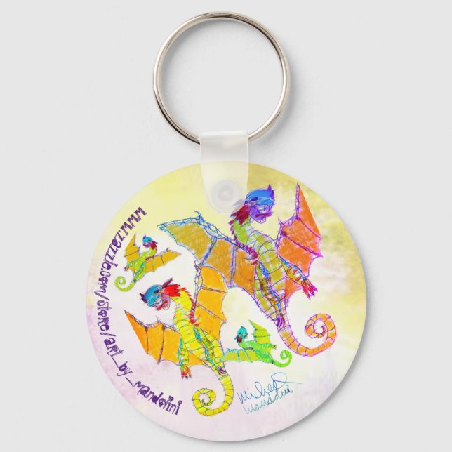 Llavero Arte de Micheal Raglan Dragon Keychain (Anverso)