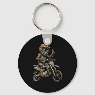 Llavero Arte de motocicleta de tierra piloto de motocross