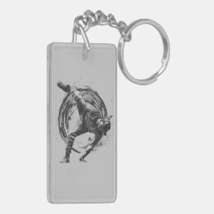 Llavero Arte de movimiento monocromo de estilo urbano