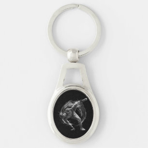 Llavero Arte de movimiento monocromo de estilo urbano