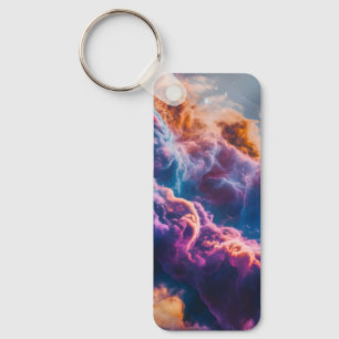 Llavero Arte de Nebulosa Espacial Abstracta - Cósmico Colo