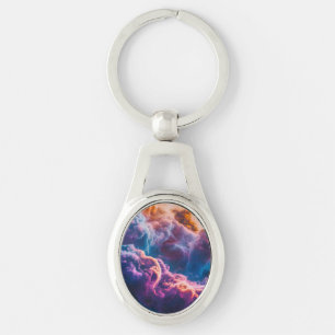 Llavero Arte de Nebulosa Espacial Abstracta - Cósmico Colo