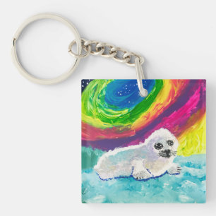 Llavero "Arte de niños" de foca infantil
