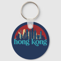 Arte de paisaje urbano retro de Hong Kong China