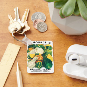 Llavero Arte de Paquete de Semillas Antiguas, Calabazas Me
