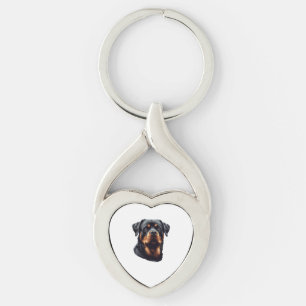 Llavero Arte de perro Rottweiler majestuoso