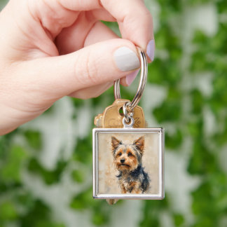 Llavero Arte de perro Terrier de Yorkshire