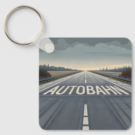 Llavero Arte de perspectiva infinita de la autopista Autob