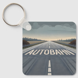 Llavero Arte de perspectiva infinita de la autopista Autob