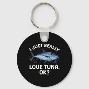 Llavero Arte de pesca de atún genial para hombres y mujere