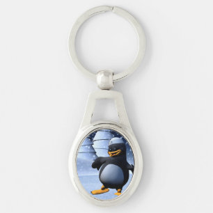 Llavero Arte de pingüino de marinero de invierno adorable 