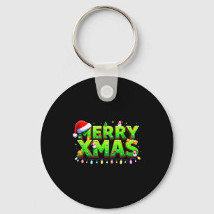 Llavero Arte de píxeles de Creeper alegre de Navidad diver