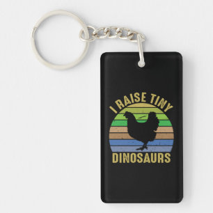 Llavero Arte de pollo crio dinosaurios pequeños