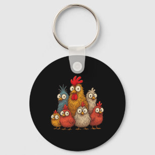 Llavero Arte de pollo Regalos locos de pollo para hombres 