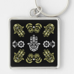 Llavero Arte de Protección de la Mano Hamsa