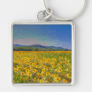 Llavero Arte de sueños de girasol