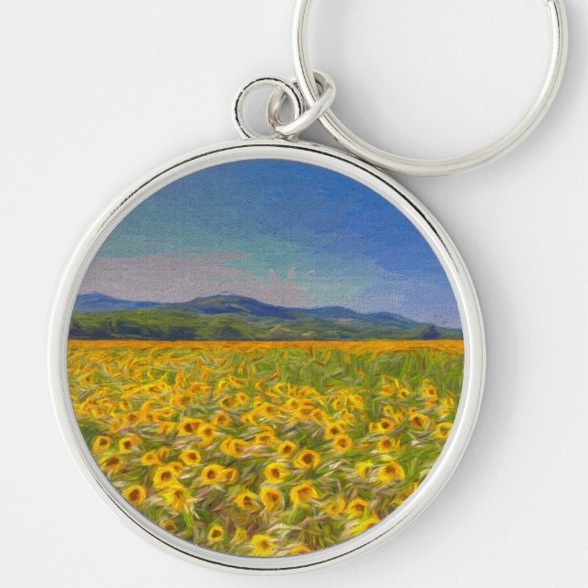 Llavero Arte de sueños de girasol (Frente)