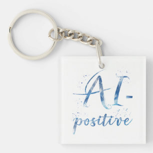 Llavero Arte de texto positivo para IA