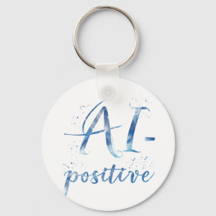 Llavero Arte de texto positivo para IA