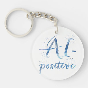 Llavero Arte de texto positivo para IA
