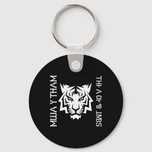 Llavero Arte de Tigre de Muay Thai de 8 Extremidades Diseñ