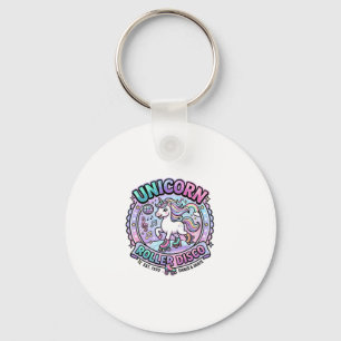 Llavero Arte de Unicorn Roller Disco POD Listo para Market