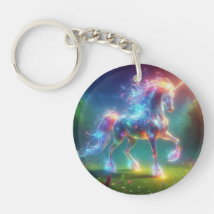 Llavero Arte de Unicornio de Neón – Caballo de Fantasía Br