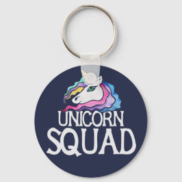 Llavero Arte de Unicornio Squad Cute retro arco iris