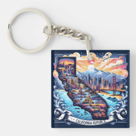 Llavero Arte de vectores de mapas de California