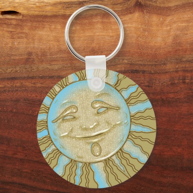 Llavero Arte de verano sonriente feliz | Keychain (Anverso)