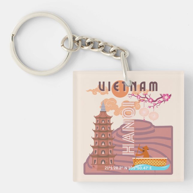 Llavero Arte de viaje a Vietnam (Frente)