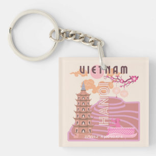 Llavero Arte de viaje de Vietnam, Retro