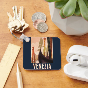 Llavero Arte de viaje vintage Venezia Italia Venecia góndo