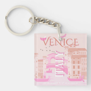 Llavero Arte de viajes de Venecia, Italia, arte de viajes,