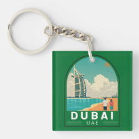 Arte de viajes retro de Emiratos Árabes Unidos