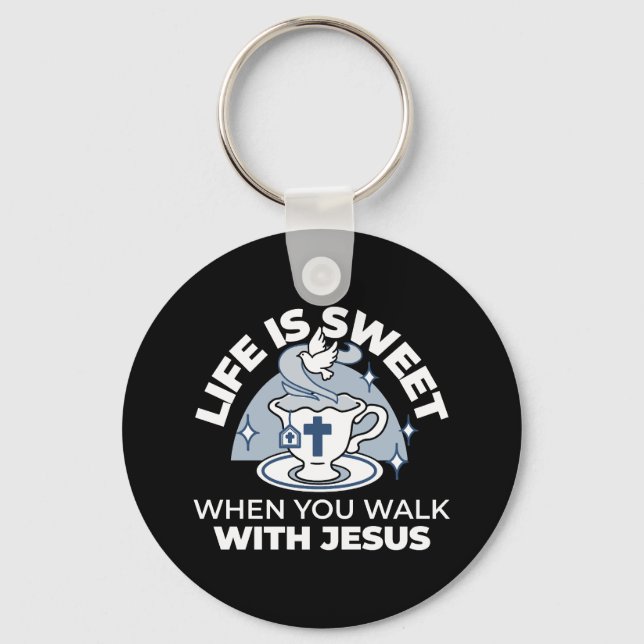 Llavero Arte de vida fiel - Equipo con cruz y paloma (Anverso)