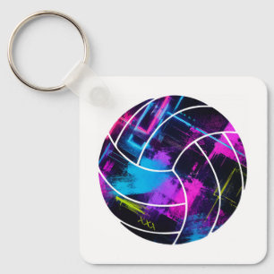 Llavero Arte de voleibol neón
