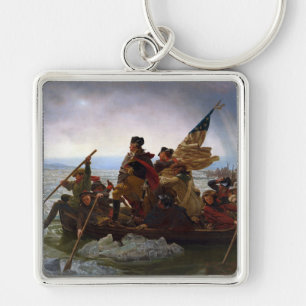 Llavero Arte de Washington cruzando el Delaware