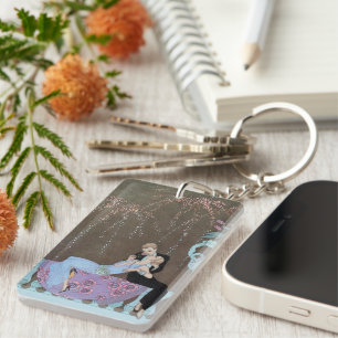 Llavero Arte Deco Antiguo Fuegos Artificiales Le Feu, Geor