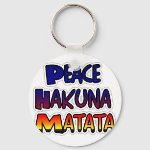 Llavero Arte degradado de Peace Hakuna Matata