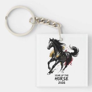 Llavero Arte del Caballo del Año Nuevo Chino 2026