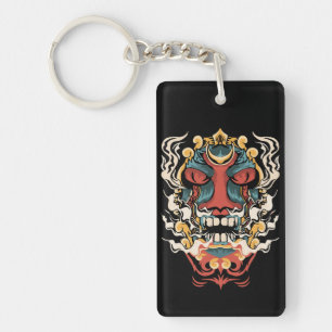 Llavero Arte del Diablo Japonés Antiguo