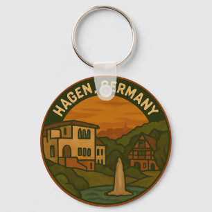 Llavero Arte del paisaje urbano de Hagen Alemania